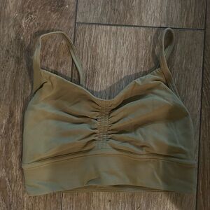 Lululemon Nulu Front-Gather Yoga Bra/Sports Bra-Bronze Green/great condition